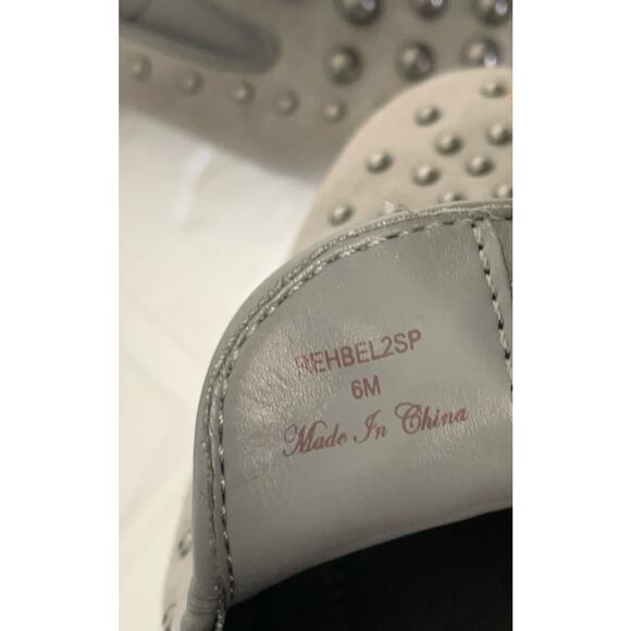 Donald J Pliner Rehbel 2 Gray Suede Pewter Studs Loafer Size 6M - Picture 5 of 8